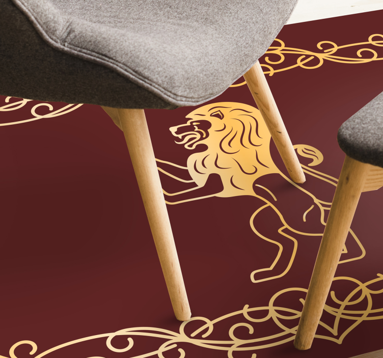 Lion emblem design animal vinyl carpet - TenStickers