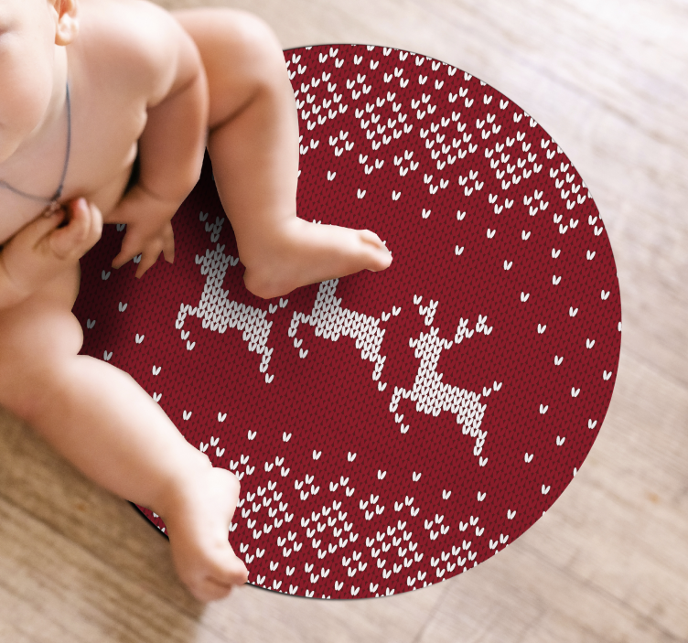 Reindeer Motif Christmas vinyl carpet - TenStickers