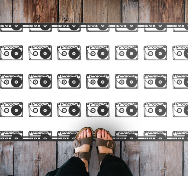Retro Audio Theme kids vinyl carpet - TenStickers