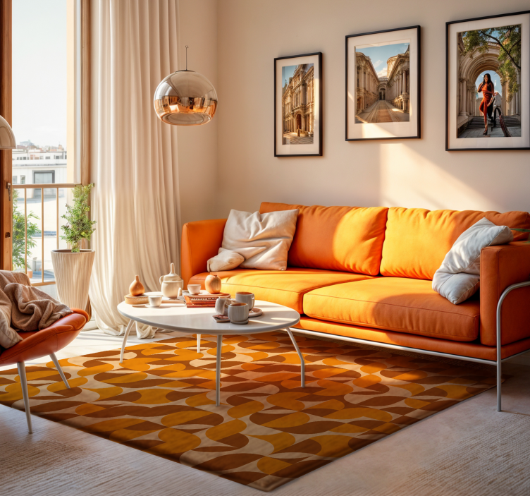 retro living room vinyl carpet - TenStickers