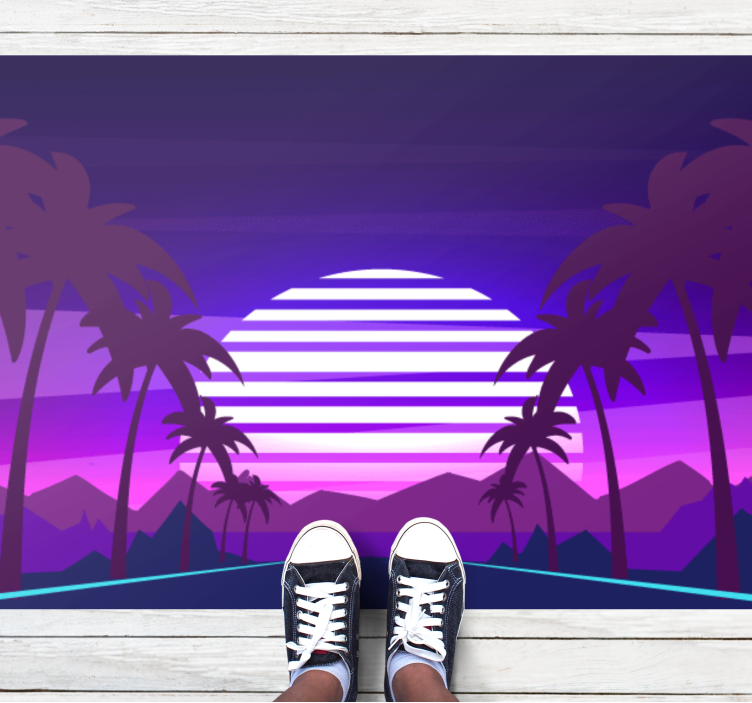 Retro Sunset Aesthetic modern vinyl carpet - TenStickers