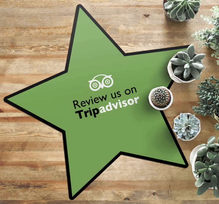 Review us on Tripadvisor custom vinyl carpet - TenStickers