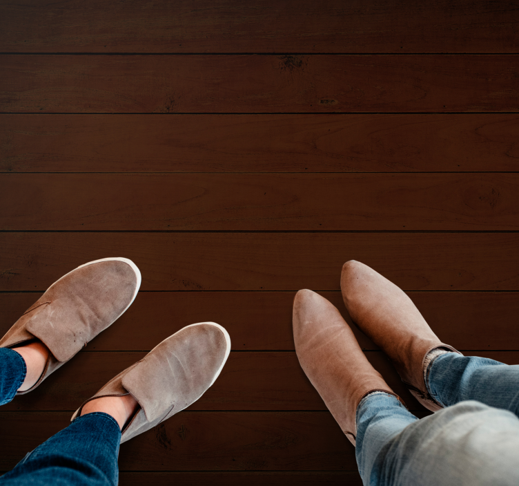 Dark brown texture wood effect vinyl carpet - TenStickers