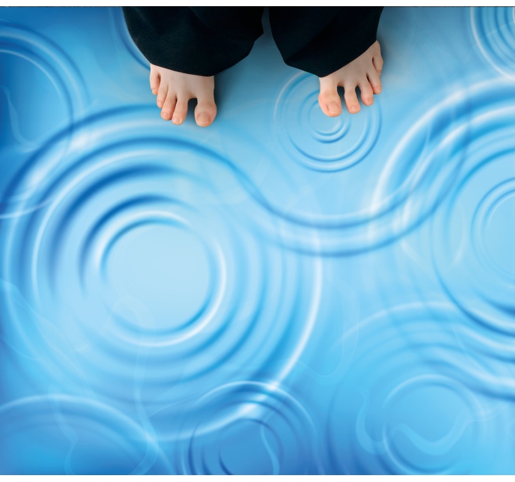 Rippling Water Effect bathroom vinyl carpet - TenStickers