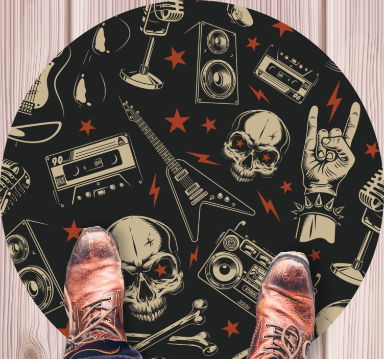 Rock Music Style teen vinyl carpet - TenStickers