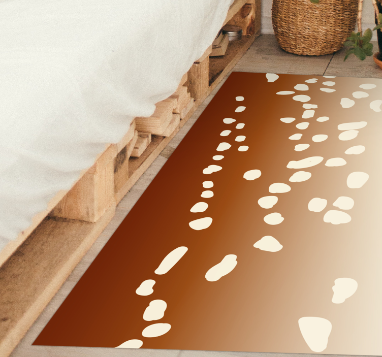 Brown walkway stone effect vinyl carpet - TenStickers