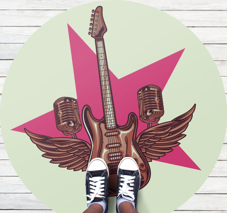Rock star tribute teen vinyl carpet - TenStickers