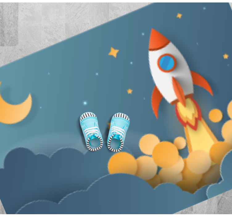 Rocket launch adventure star vinyl carpet - TenStickers