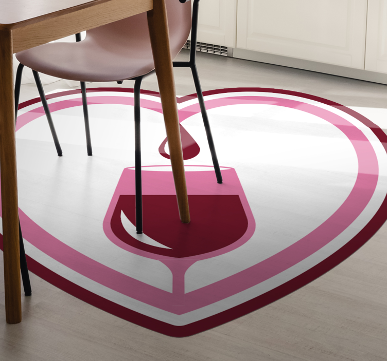 Romantic Wine Emblem event vinyl carpet - TenStickers