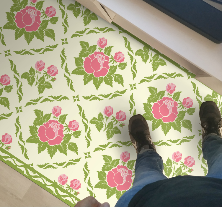 Rose Floral Arrangement floral vinyl carpet - TenStickers