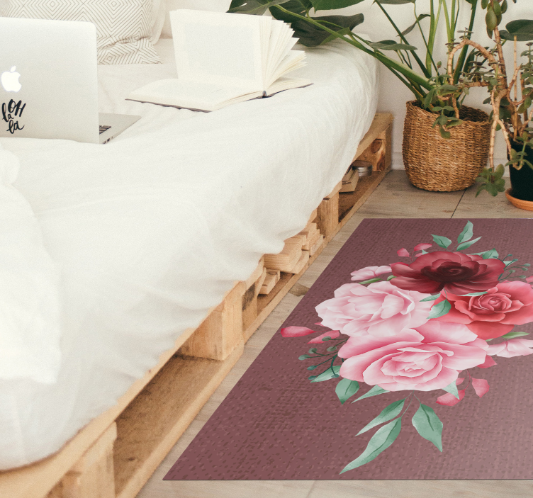 Rose Bouquet Elegance floral vinyl carpet - TenStickers