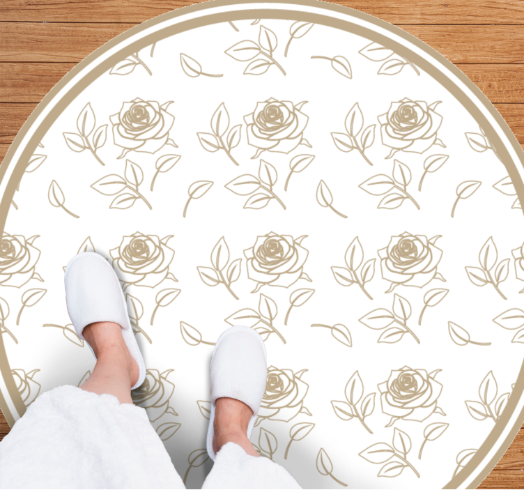 Rose Flower Composition floral vinyl carpet - TenStickers