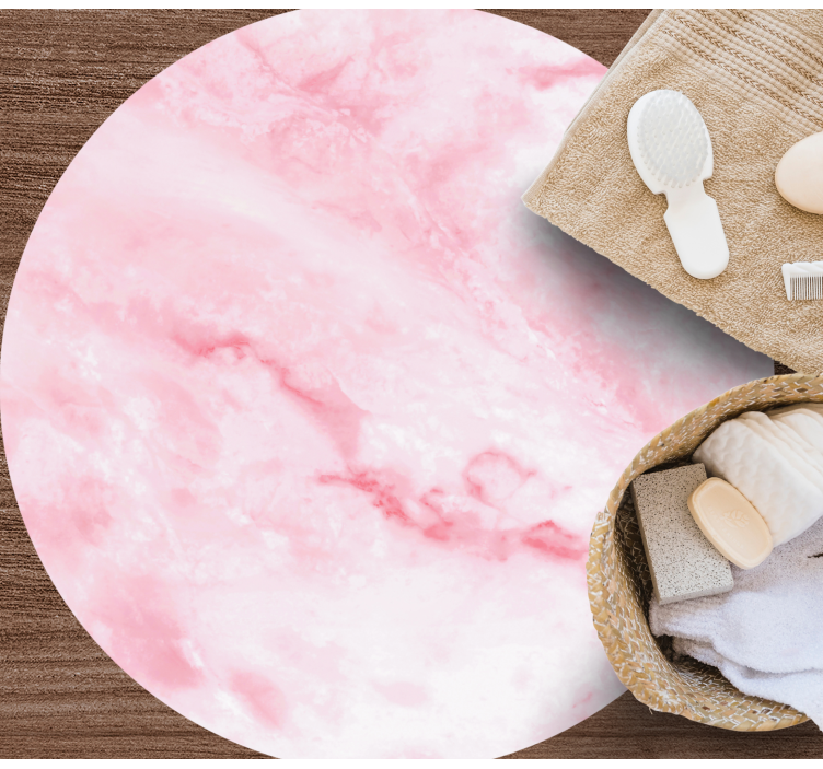 Pink realistic effect marble vinyl carpet - TenStickers