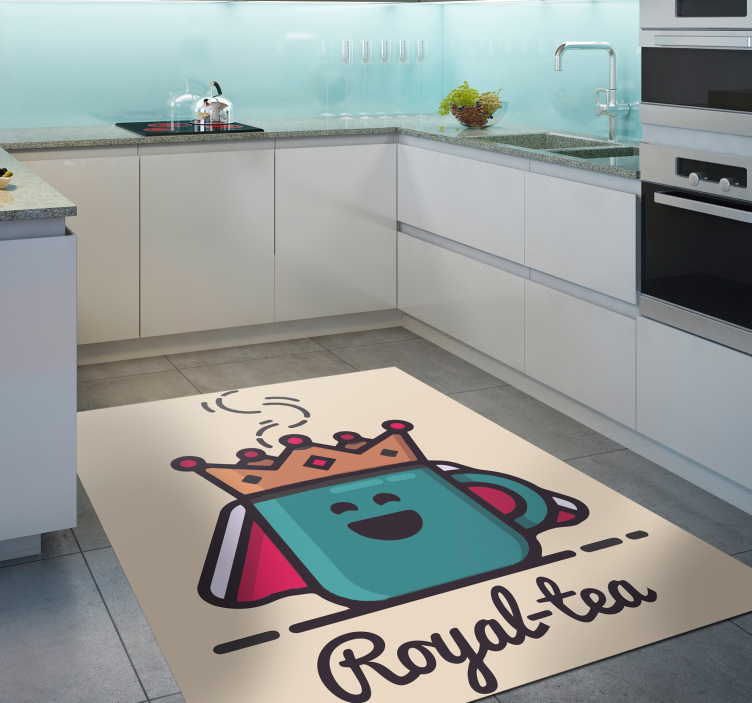Royal-tea drawing custom rug - TenStickers