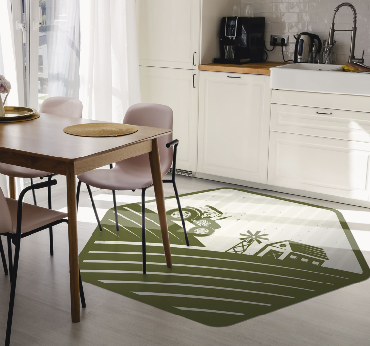 Rural Farm Scene nature vinyl carpet - TenStickers
