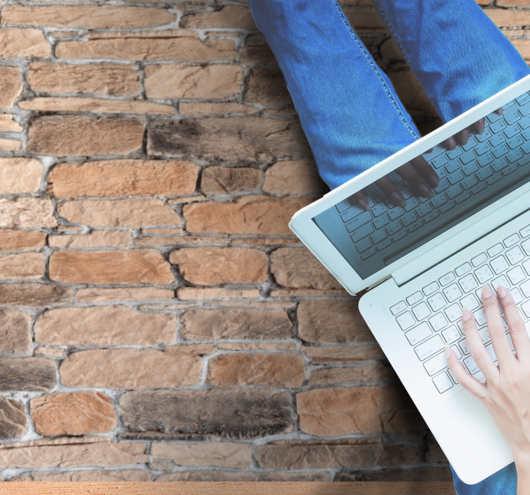 Realistic brick pattern stone effect vinyl carpet - TenStickers