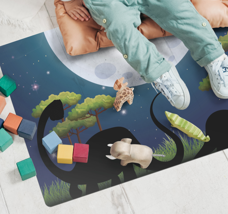 Safari Adventure Circuit kids vinyl carpet - TenStickers
