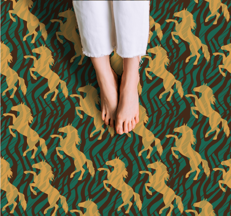 Safari Motif Overlay animal print vinyl carpet - TenStickers