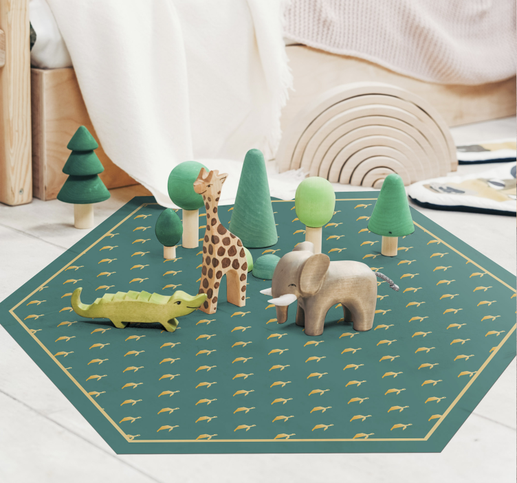 Safari Playtime nursery vinyl carpet - TenStickers