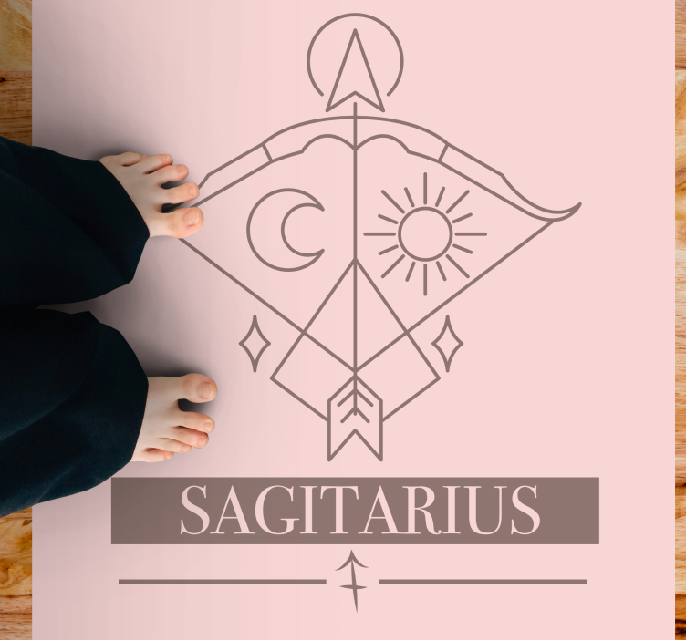 Sagittarius Symbol custom vinyl carpet - TenStickers