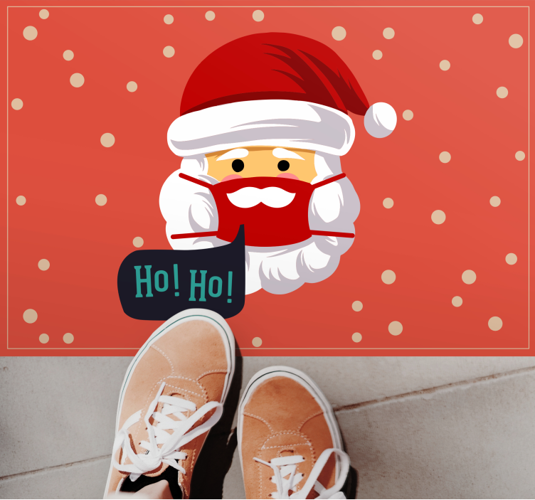 Santa Claus cheer Christmas vinyl carpet - TenStickers