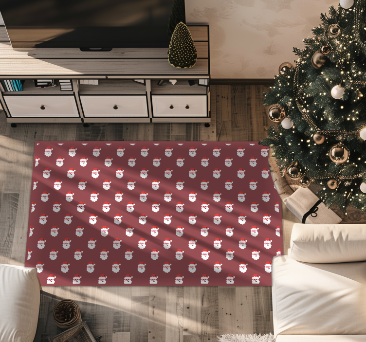 Santa pattern christmas vinyl carpet - TenStickers