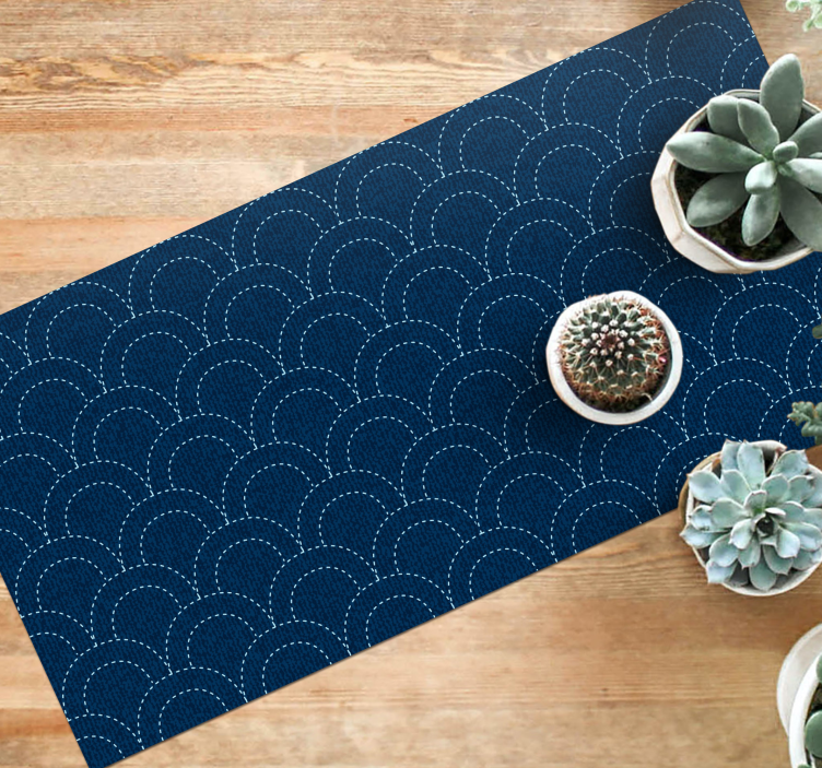 Scallop Pattern Depths geometric vinyl carpet - TenStickers