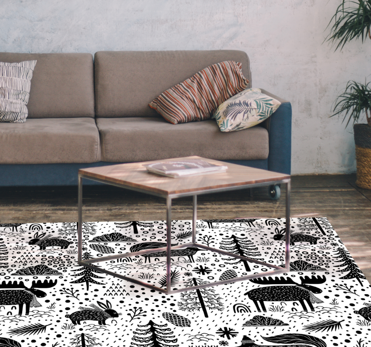 Scandinavian Fauna kids vinyl carpet - TenStickers