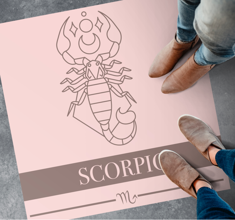 Scorpio Zodiac custom vinyl carpet - TenStickers