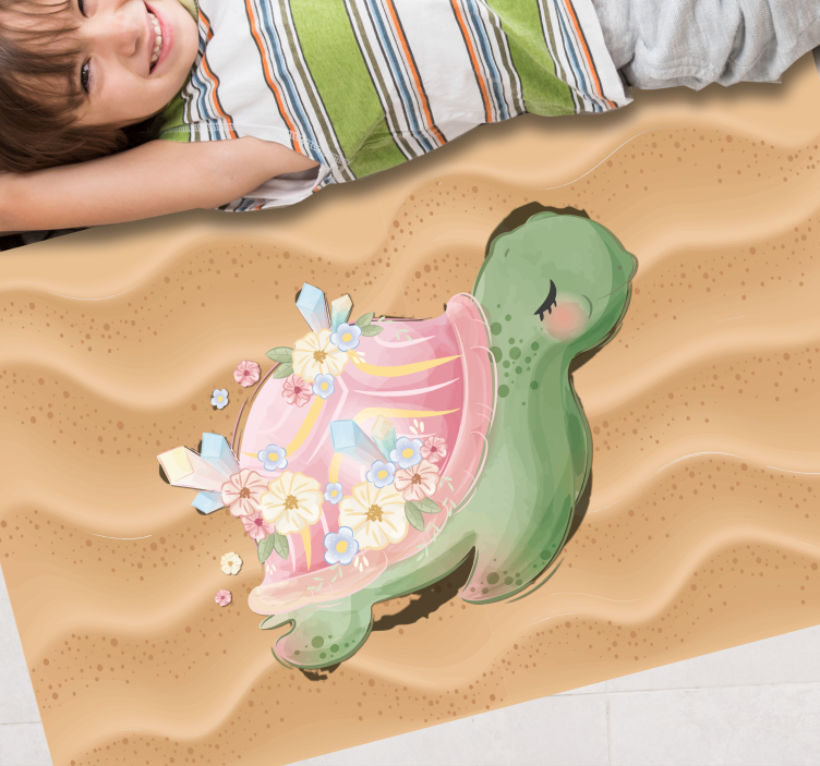 Sea Turtle Oasis kids vinyl carpet - TenStickers