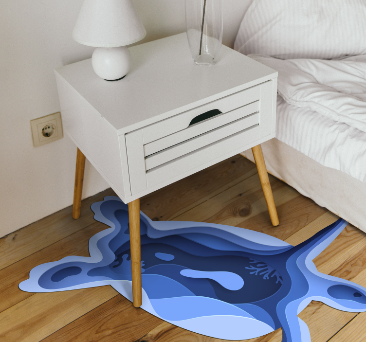 Sea Turtle Shape animal vinyl carpet - TenStickers