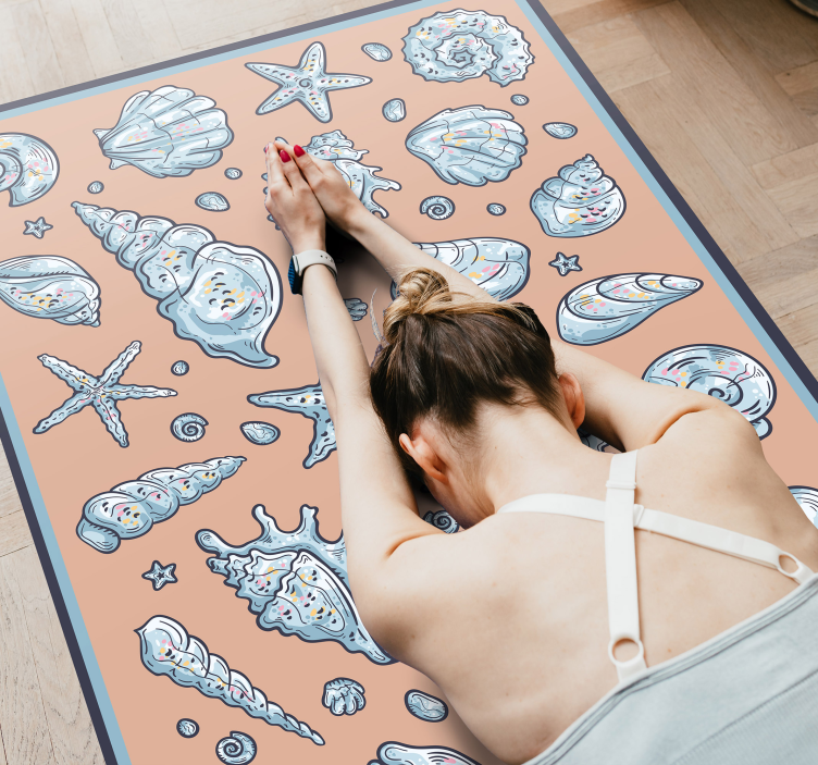 Seashell Illustrations nature vinyl carpet - TenStickers