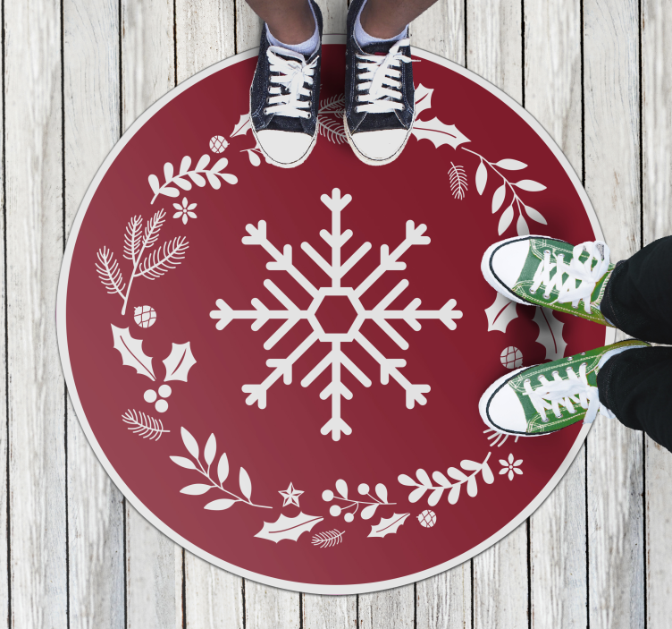 Seasonal Snowflake Christmas vinyl carpet - TenStickers
