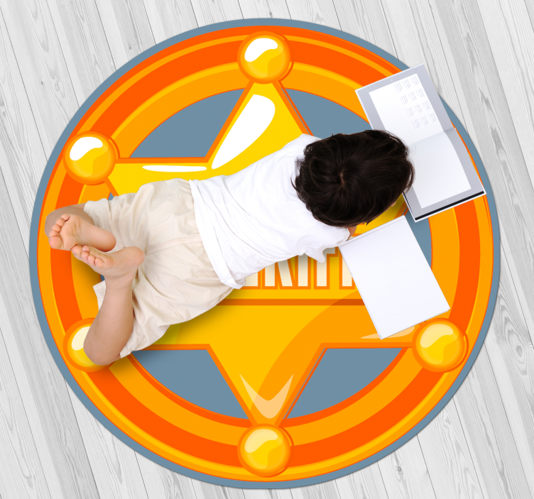 Sheriff Badge game vinyl carpet - TenStickers