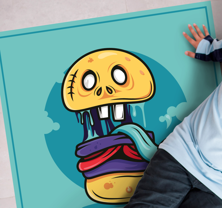 Silly Skull Character teen vinyl carpet - TenStickers