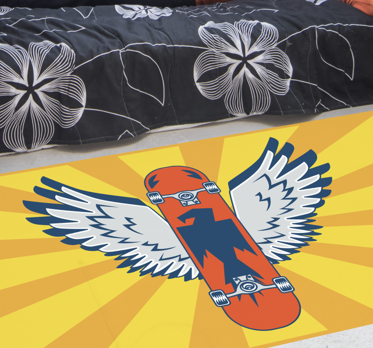 Skateboard Wings Decor kids vinyl carpet - TenStickers