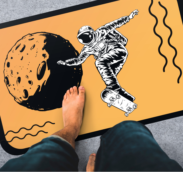 Skateboarding astronaut kids vinyl carpet - TenStickers