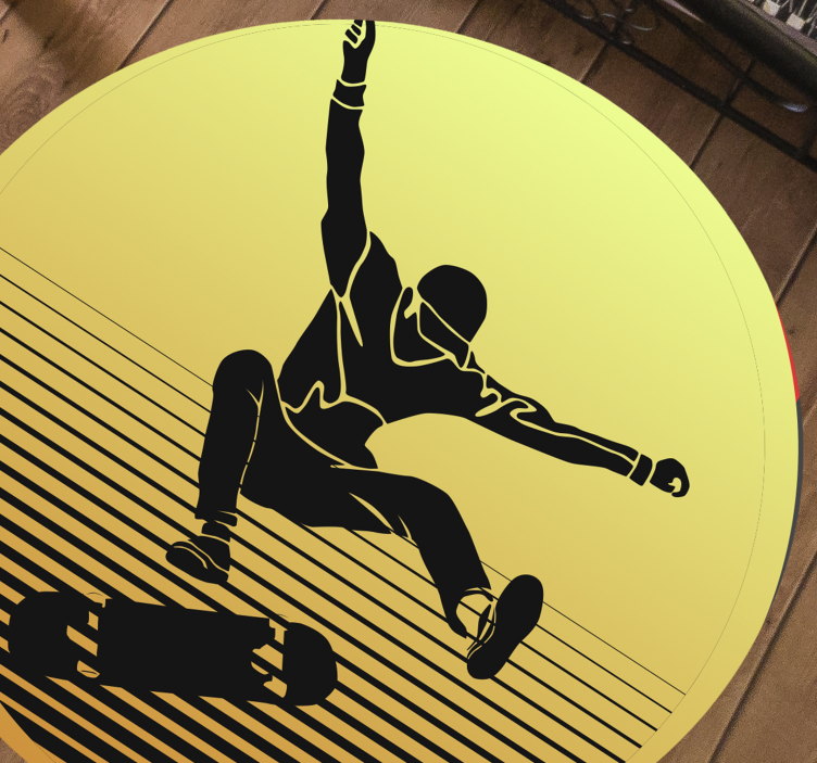 Skateboarding Silhouette teen vinyl carpet - TenStickers