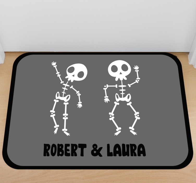 Skeleton Duo custom vinyl carpet - TenStickers