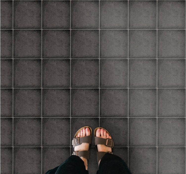 Slate tile look stone effect vinyl carpet - TenStickers