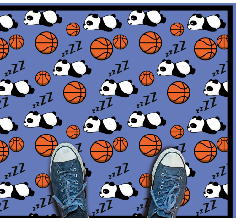 Sleeping Panda Sports kids vinyl carpet - TenStickers
