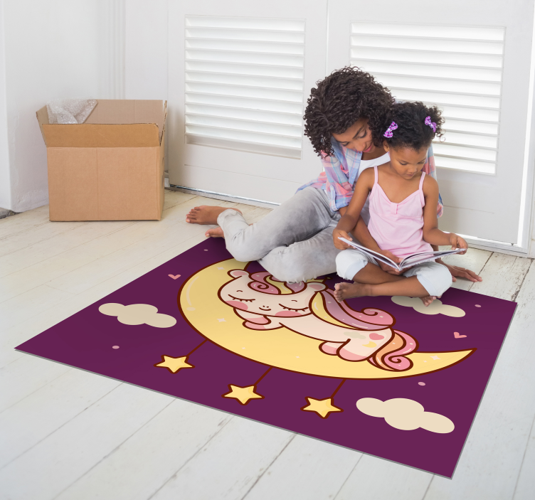 Sleeping Unicorn kids vinyl carpet - TenStickers