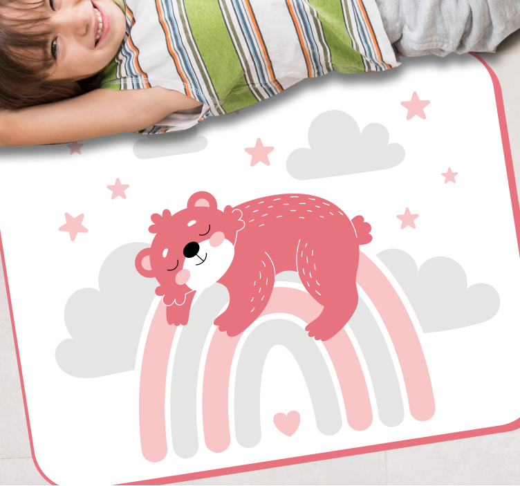 Sleepy Bear Rainbow nursery vinyl carpet - TenStickers