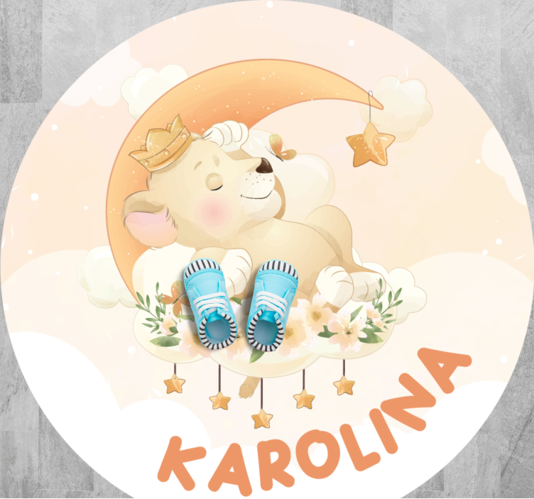 Sleepy Lion custom vinyl carpet - TenStickers