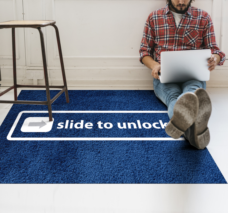 Slide Unlock Design custom vinyl carpet - TenStickers