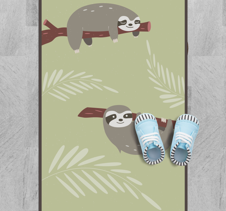 Sloth Baby Room Accessories nursery vinyl carpet - TenStickers