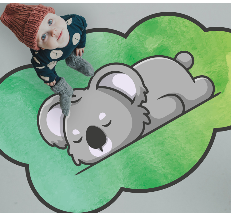 Slumbering Koala nursery vinyl carpet - TenStickers