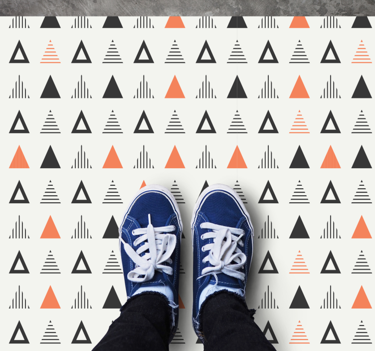 Small triangles pattern nordic vinyl carpet - TenStickers