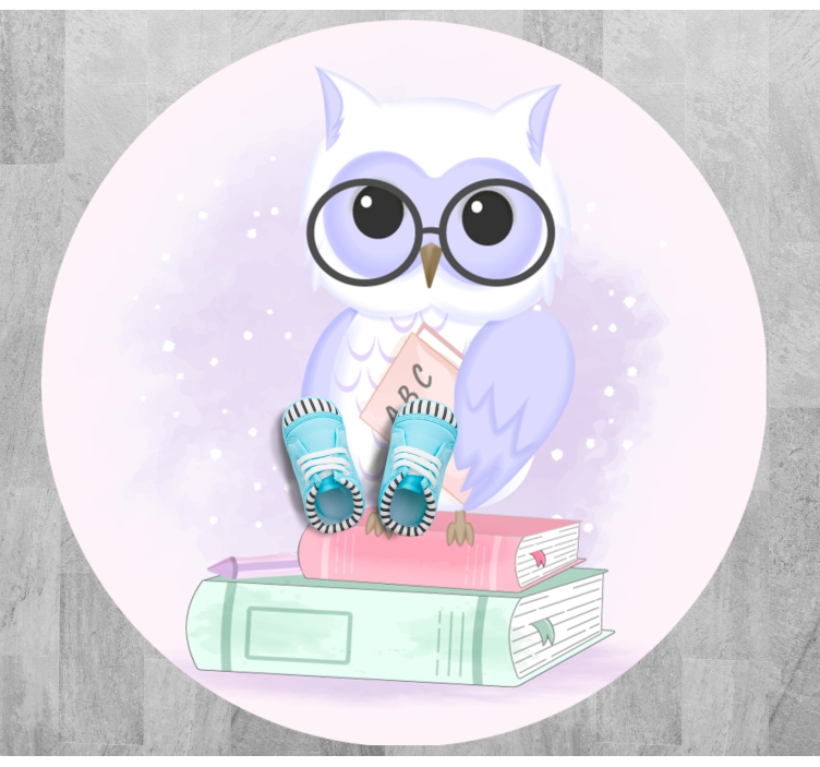 Smart Owl Illustration animal vinyl carpet - TenStickers