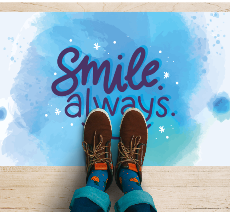 Smile Always custom vinyl carpet - TenStickers